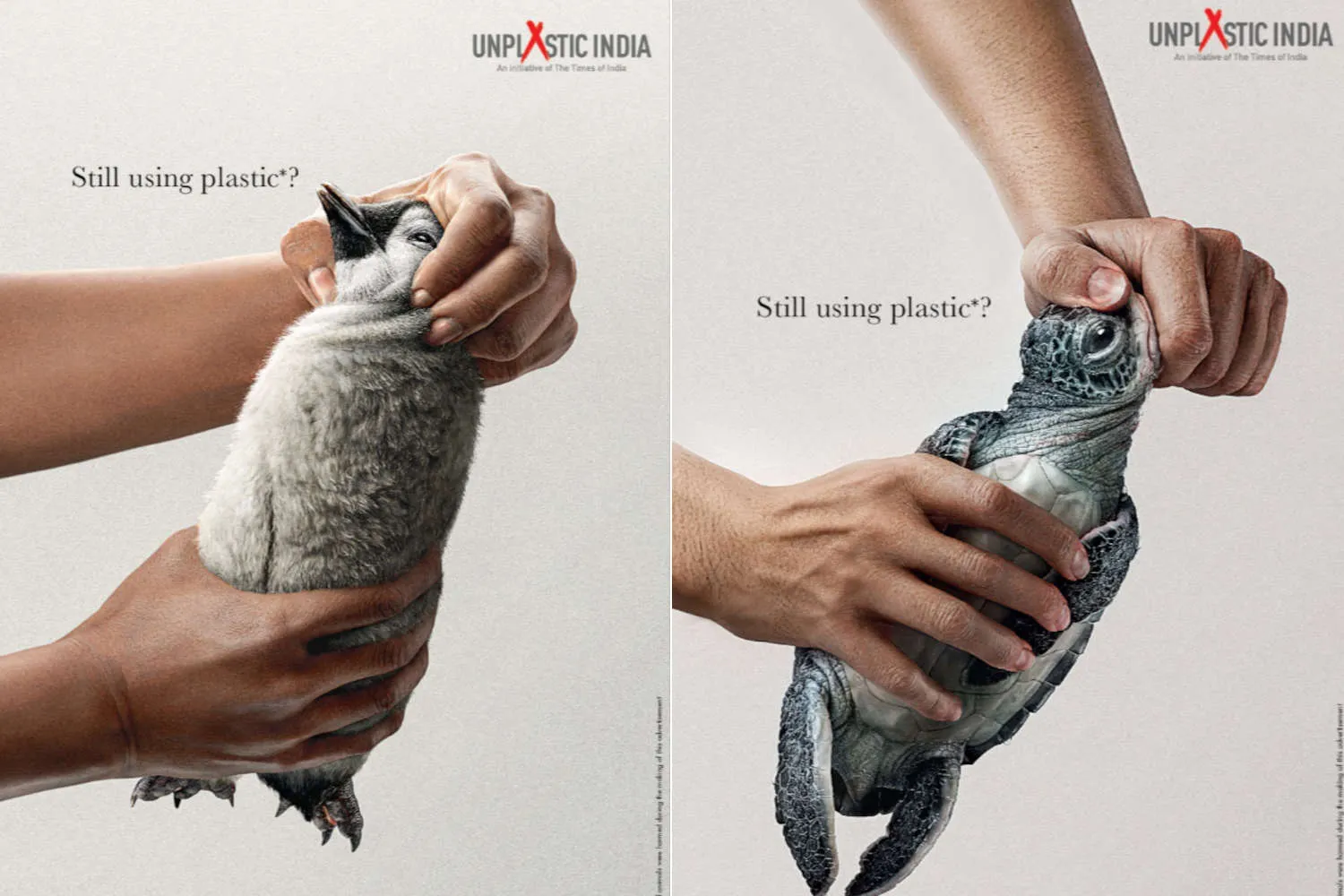 La potentissima campagna di Unplastic India ci sbatte in faccia gli effetti della produzione di plastica sugli animali