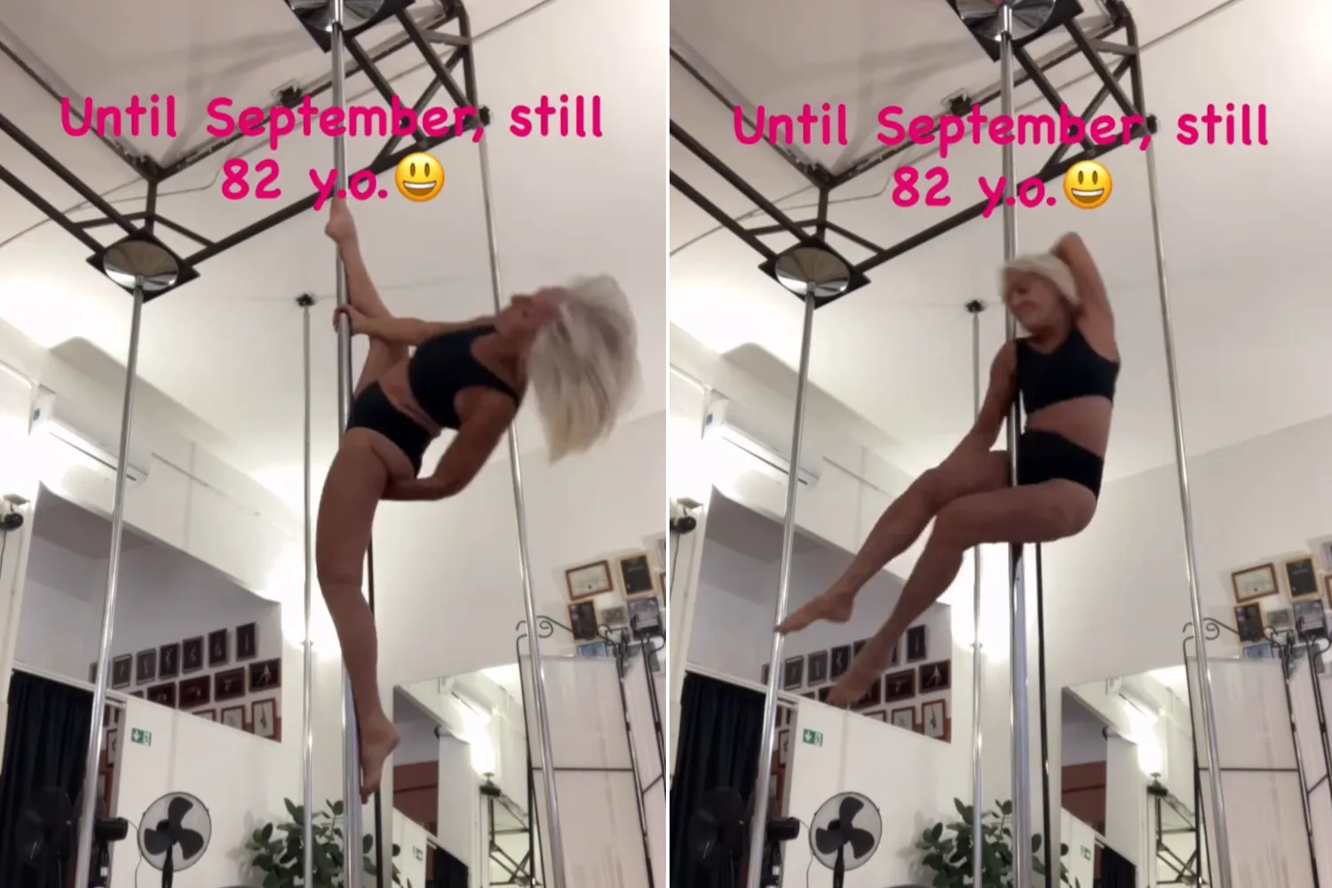 A 82 anni è la pole dancer più anziana del mondo: la ballerina piemontese Idanna Abignente incanta tutti sul palo