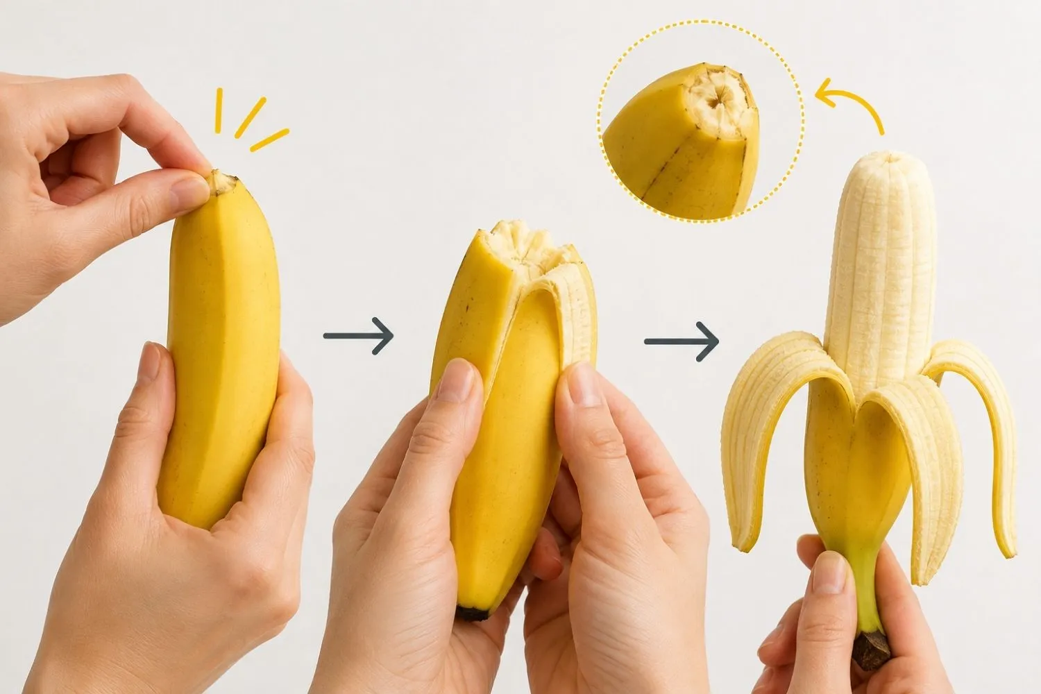 Hai mai provato a sbucciare la banana con il "metodo delle scimmie" ?