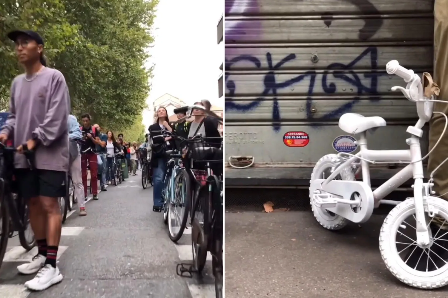 “Non si può morire a 7 anni mentre si va a scuola”: 300 persone in bici ricordano il piccolo Nicolò, investito a Torino