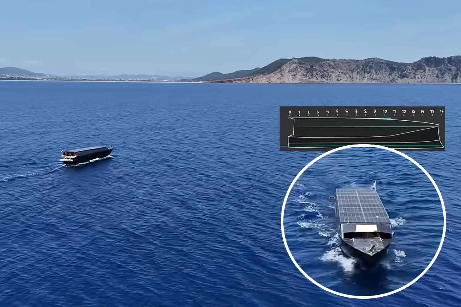 La barca solare costruita in un capanno che ha viaggiato dalla Finlandia a Ibiza senza carburante