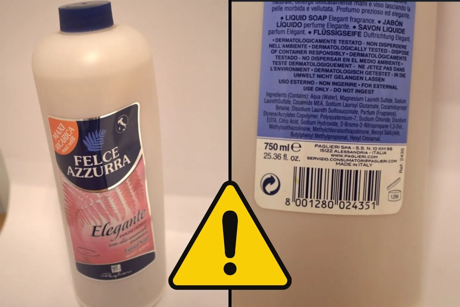 Sostanza cancerogena (vietata dall'Ue) nel sapone Felce Azzurra: scatta il ritiro dal mercato
