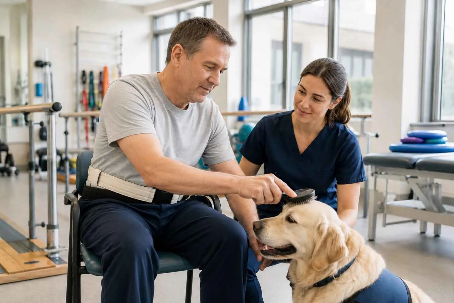 Dopo un ictus i cani diventano alleati preziosi per i pazienti in riabilitazione