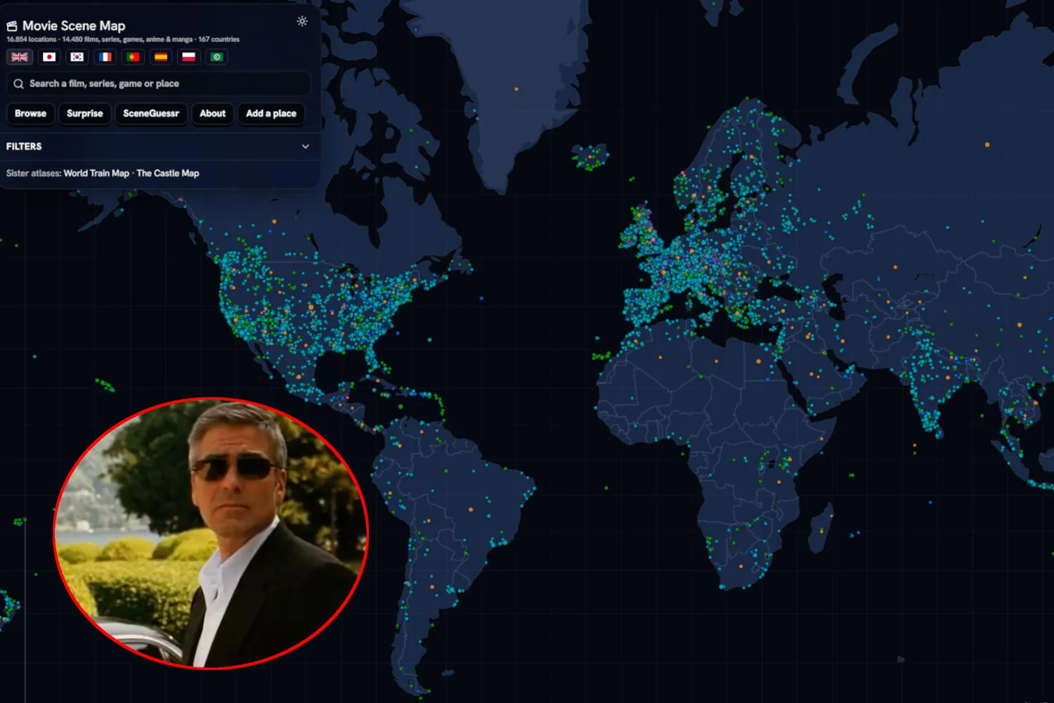 Nella tua città hanno girato un film o una serie TV? Con questa mappa interattiva puoi scoprire migliaia di location (anche dei videogiochi)
