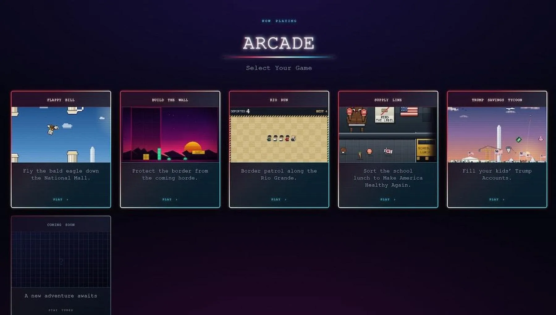 Quando la provocazione politica passa dal retrogaming, il caso degli "Arcade" della Casa Bianca