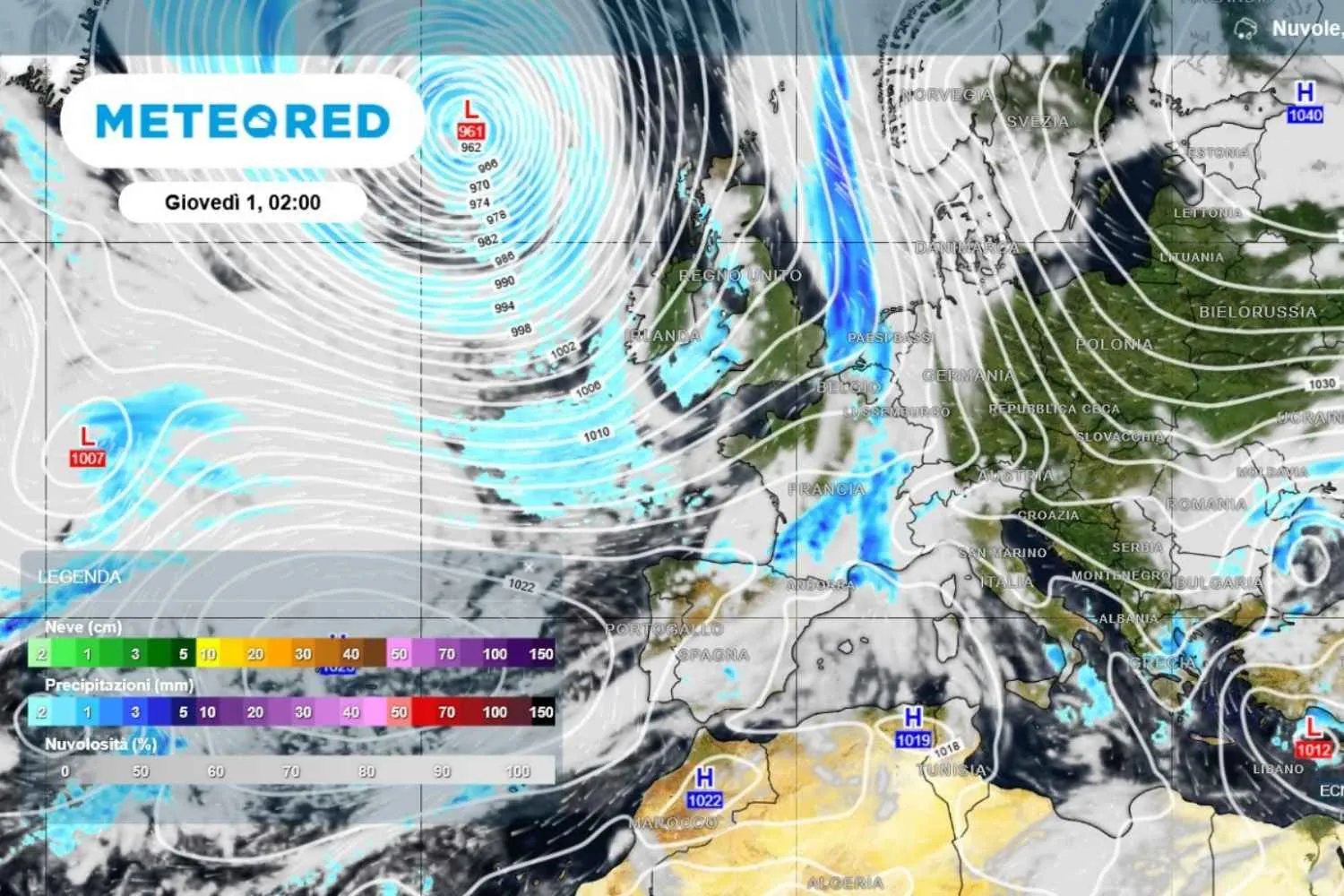 Prima tempesta d’autunno in arrivo? Le mappe meteo mostrano un possibile scenario per ottobre
