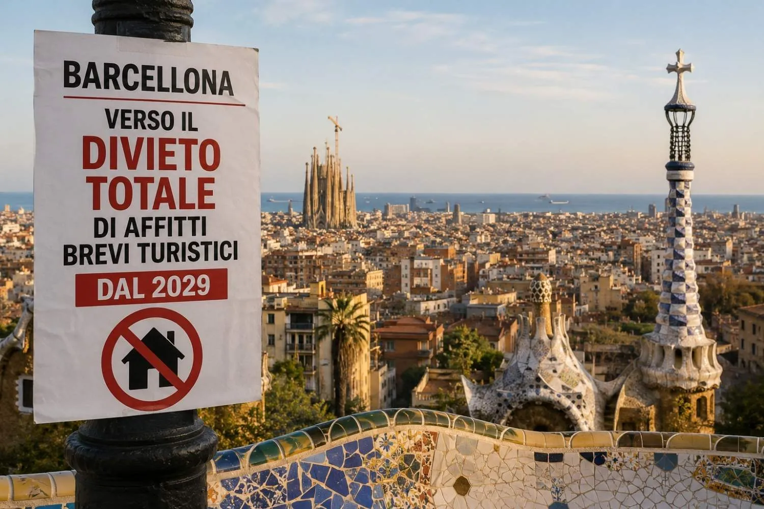 Barcellona verso il divieto totale di affitti brevi turistici