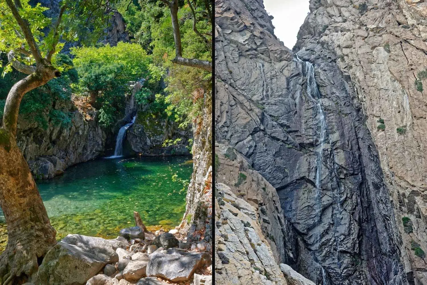 In quest'isola greca che in pochi conoscono puoi tuffarti nelle vathres, le piscine naturali scavate nella pietra dea montagna